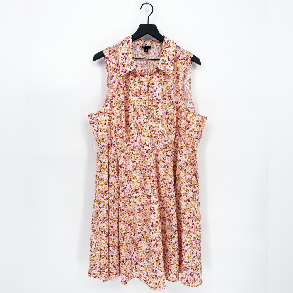Torrid Poplin Collared Shirt Dress in Sunshine Ditsy Floral | 2X